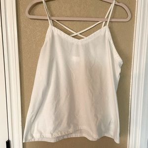 White criss cross tank